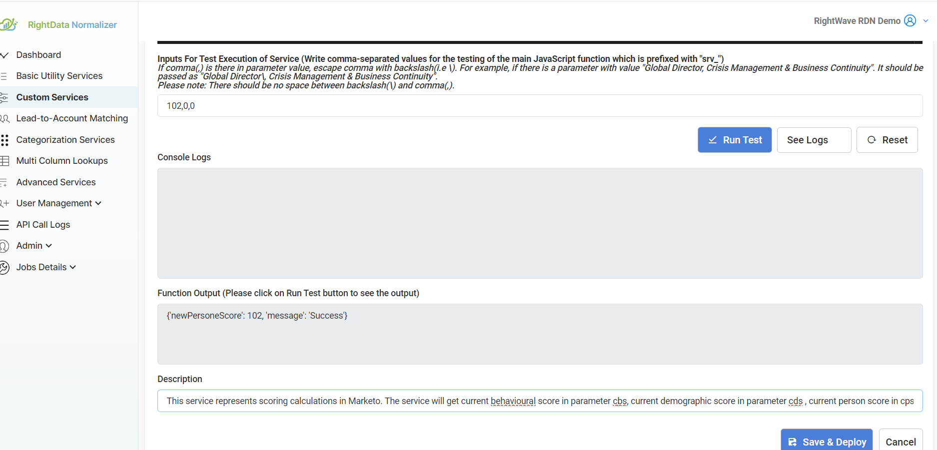Complete logging example