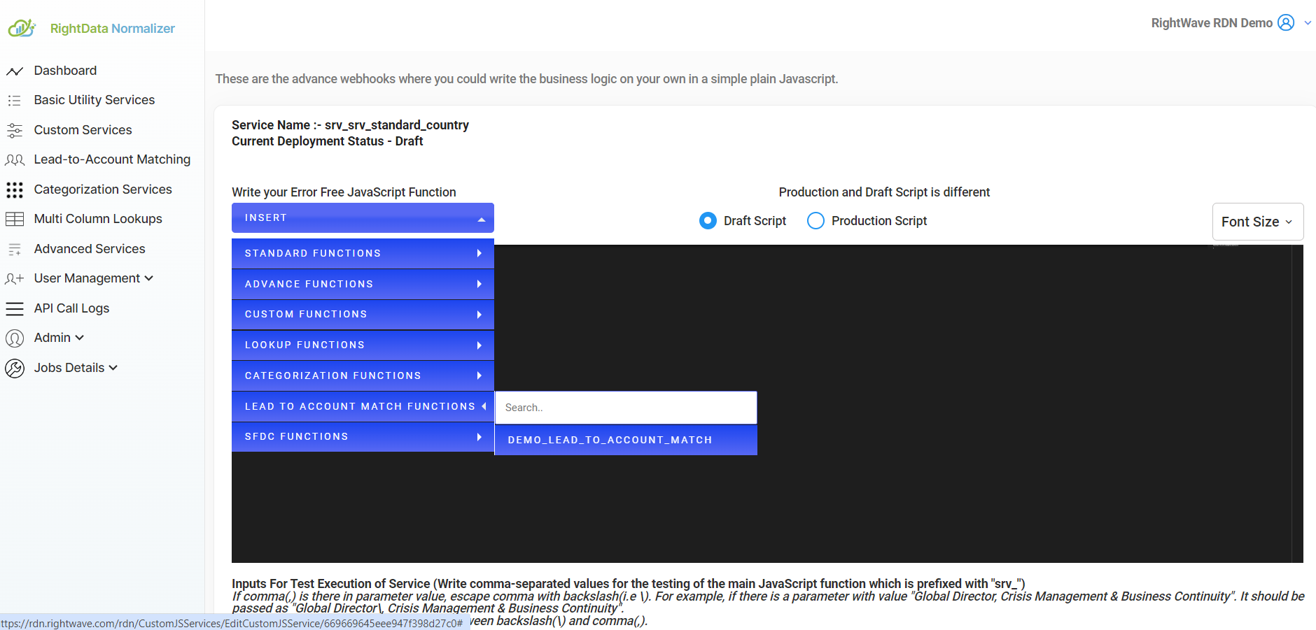 Lead to account match insert