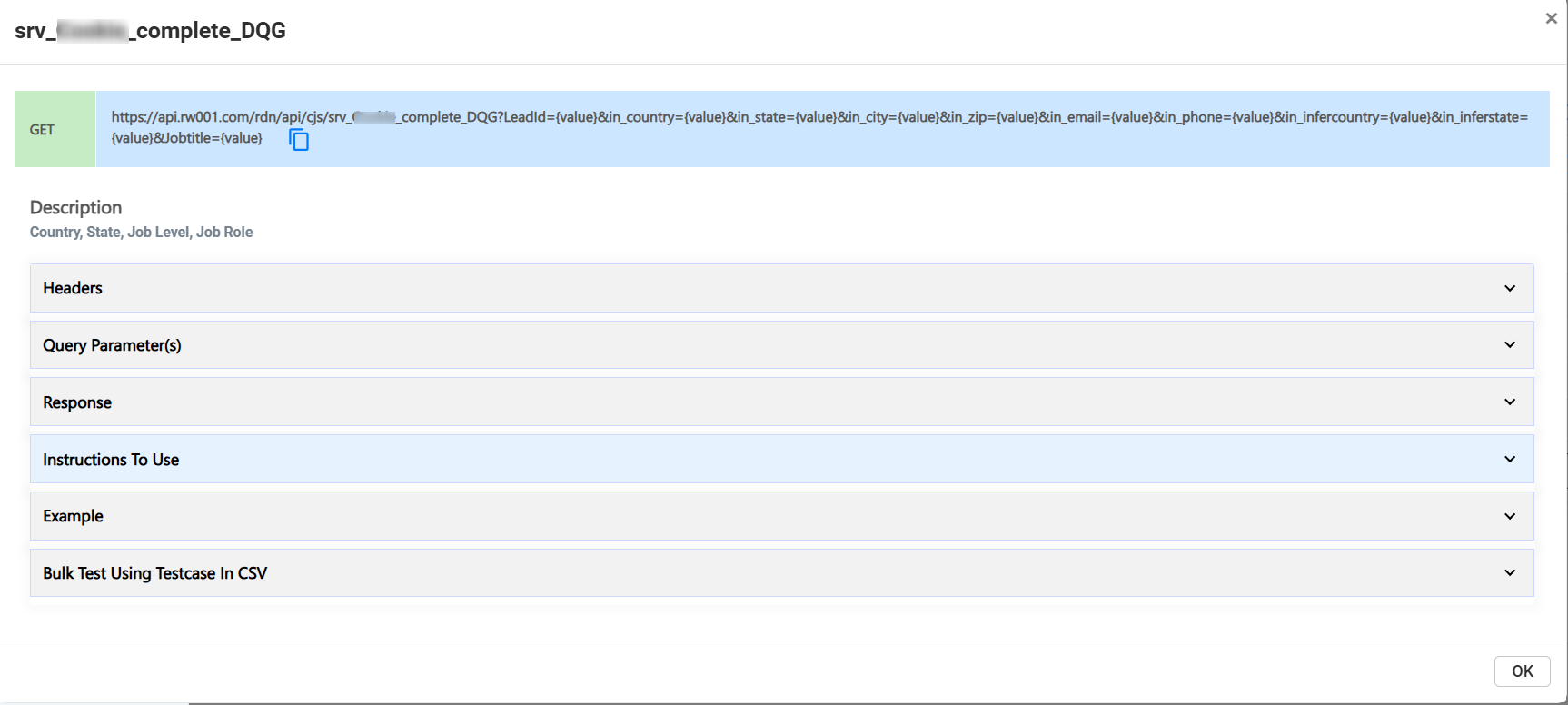 Default service example