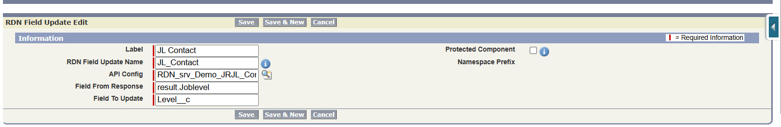 Field Update Config