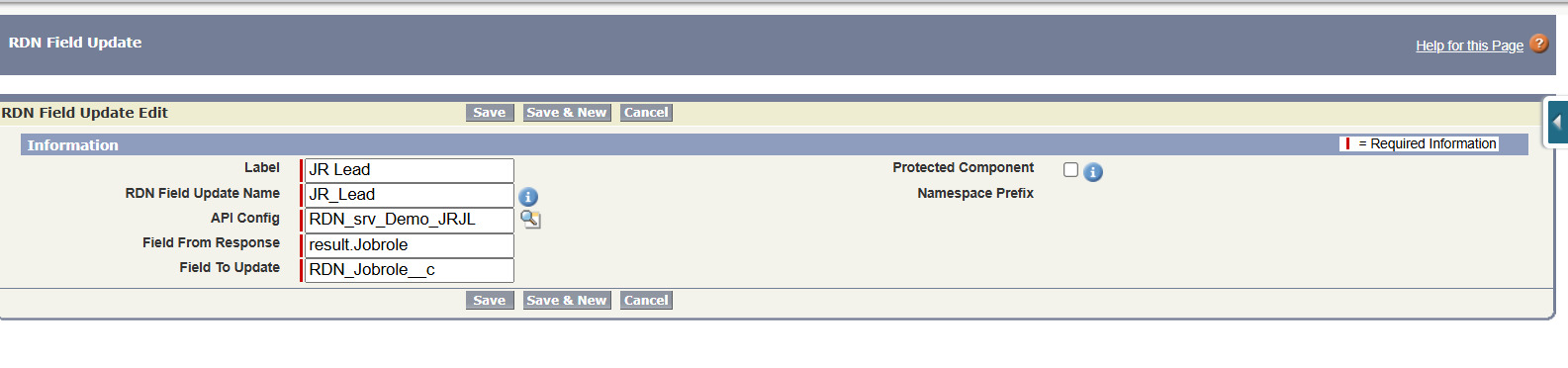 Remote Site Settings